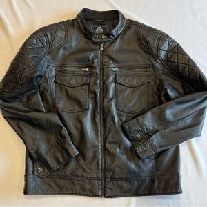 American Rag Men's Black Faux Leather Jacket
